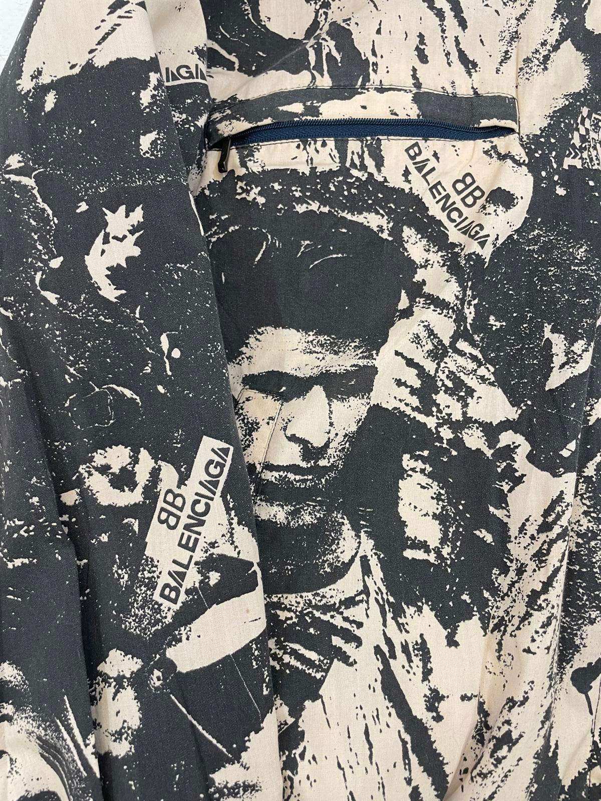 Balenciaga 1993 "Warn-Torn" Camo face print bomber