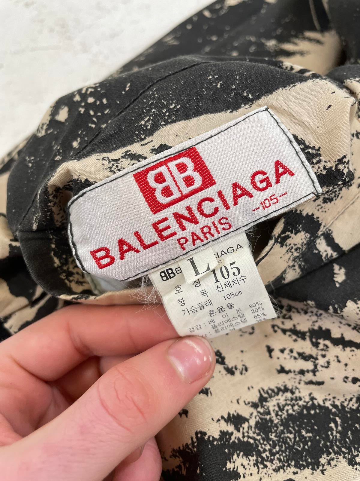 Balenciaga 1993 "Warn-Torn" Camo face print bomber
