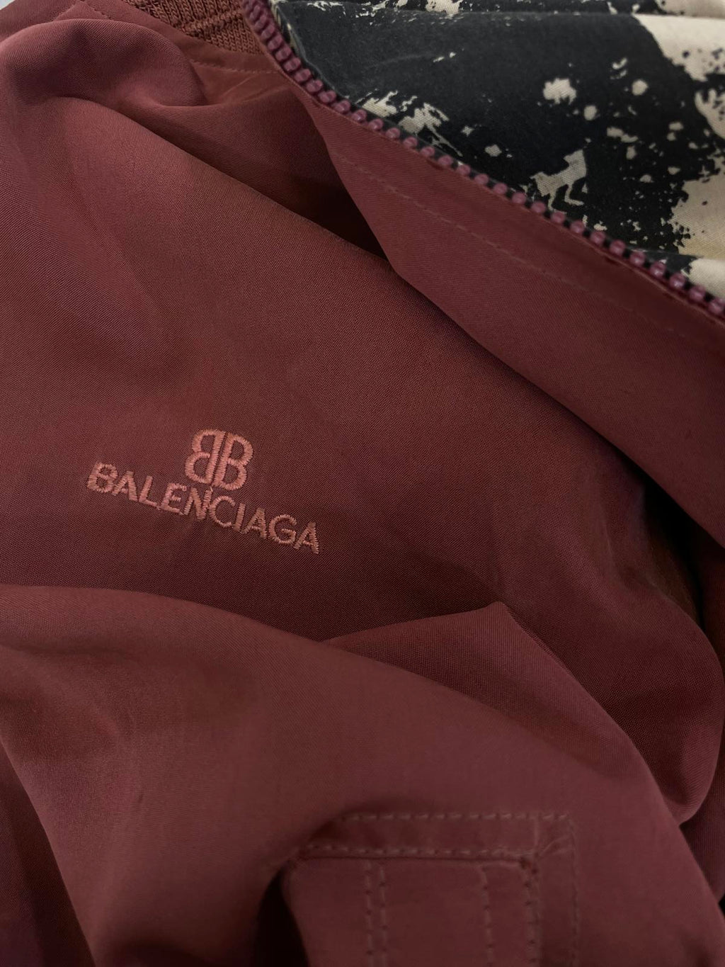 Balenciaga 1993 "Warn-Torn" Camo face print bomber