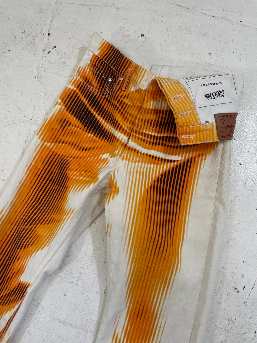 Jean Paul Gautier Leg print Y Project jeans