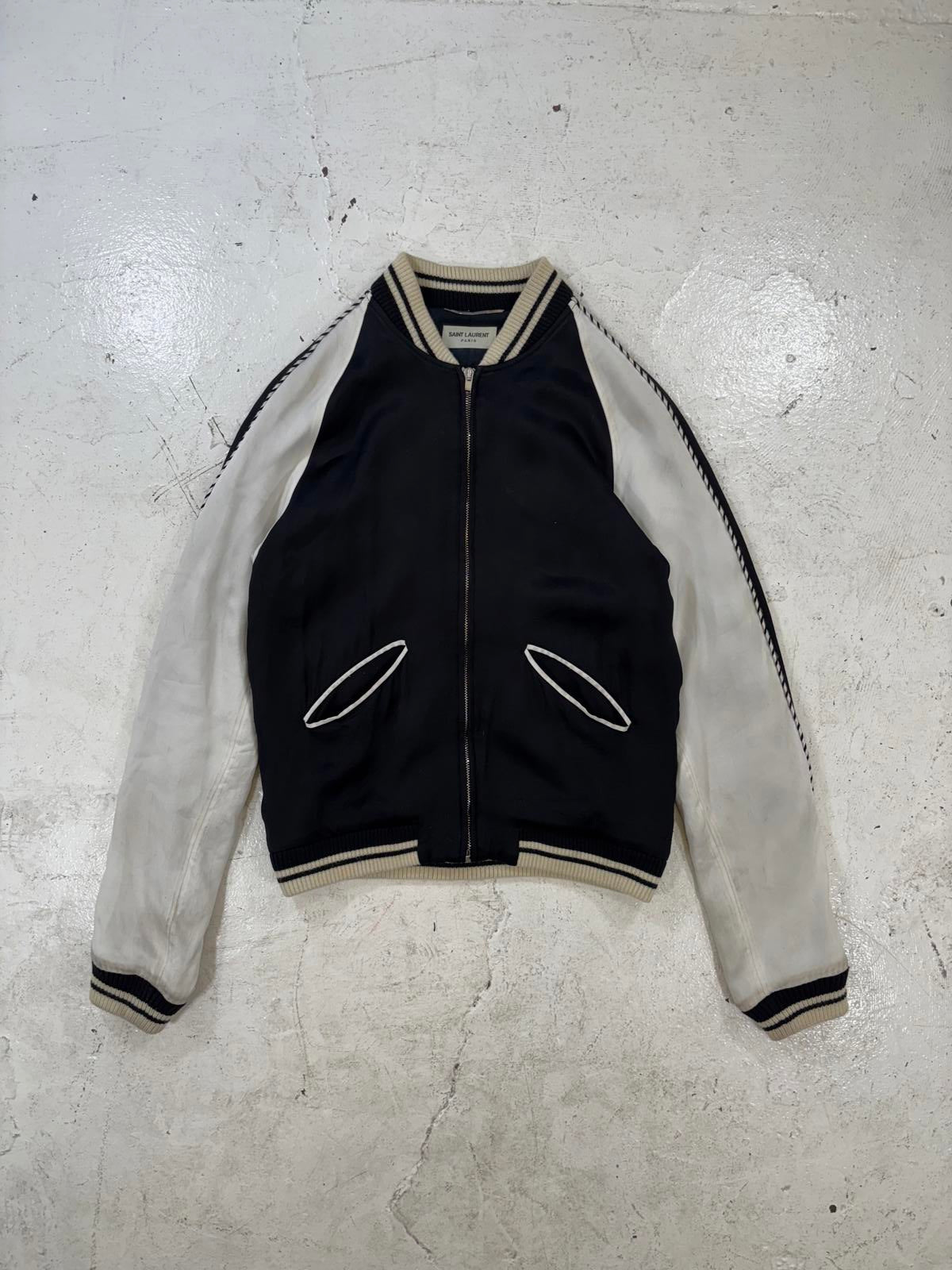 Saint Laurent Paris Blood Luster Silk Jacket