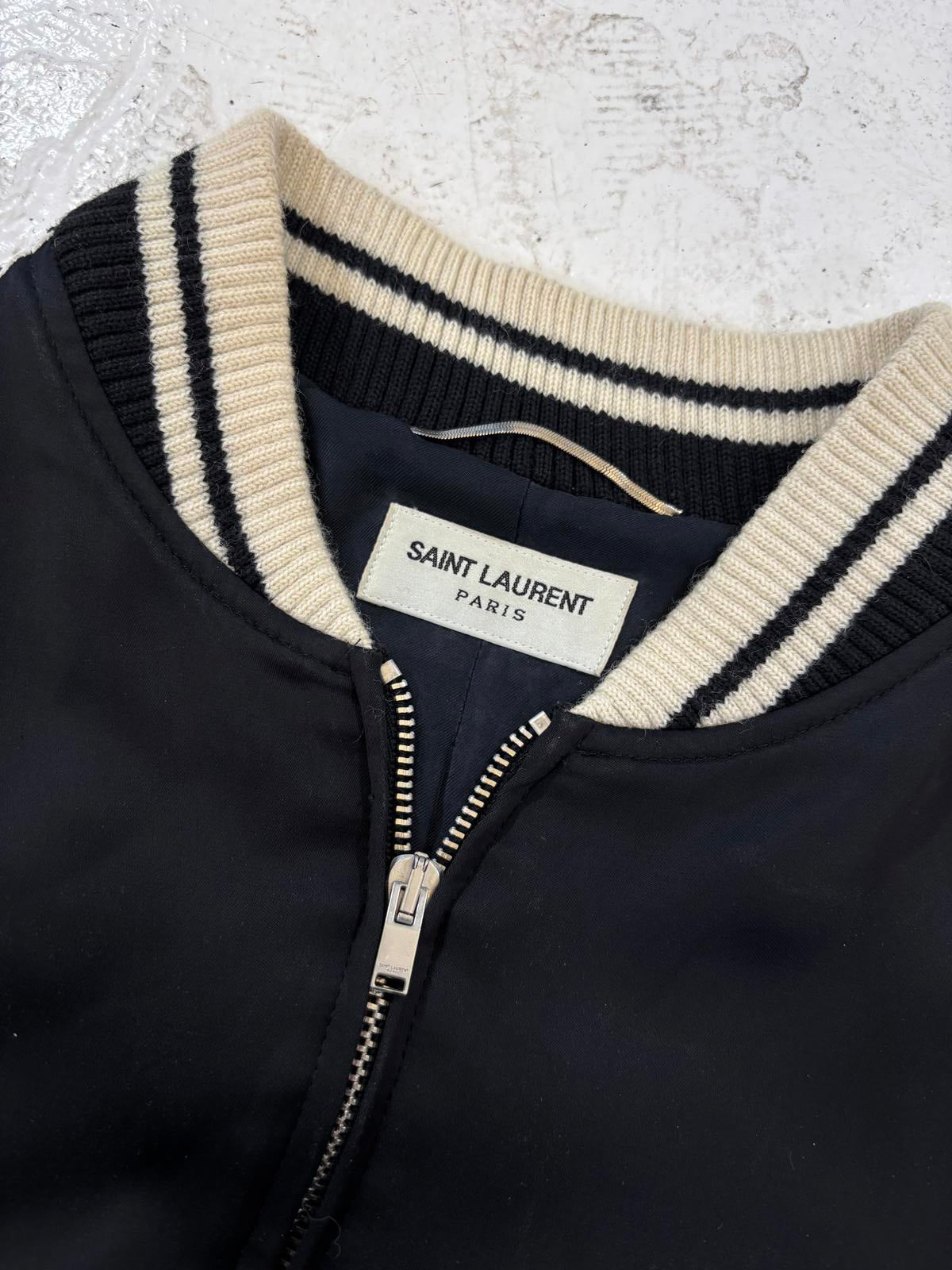 Saint Laurent Paris Blood Luster Silk Jacket