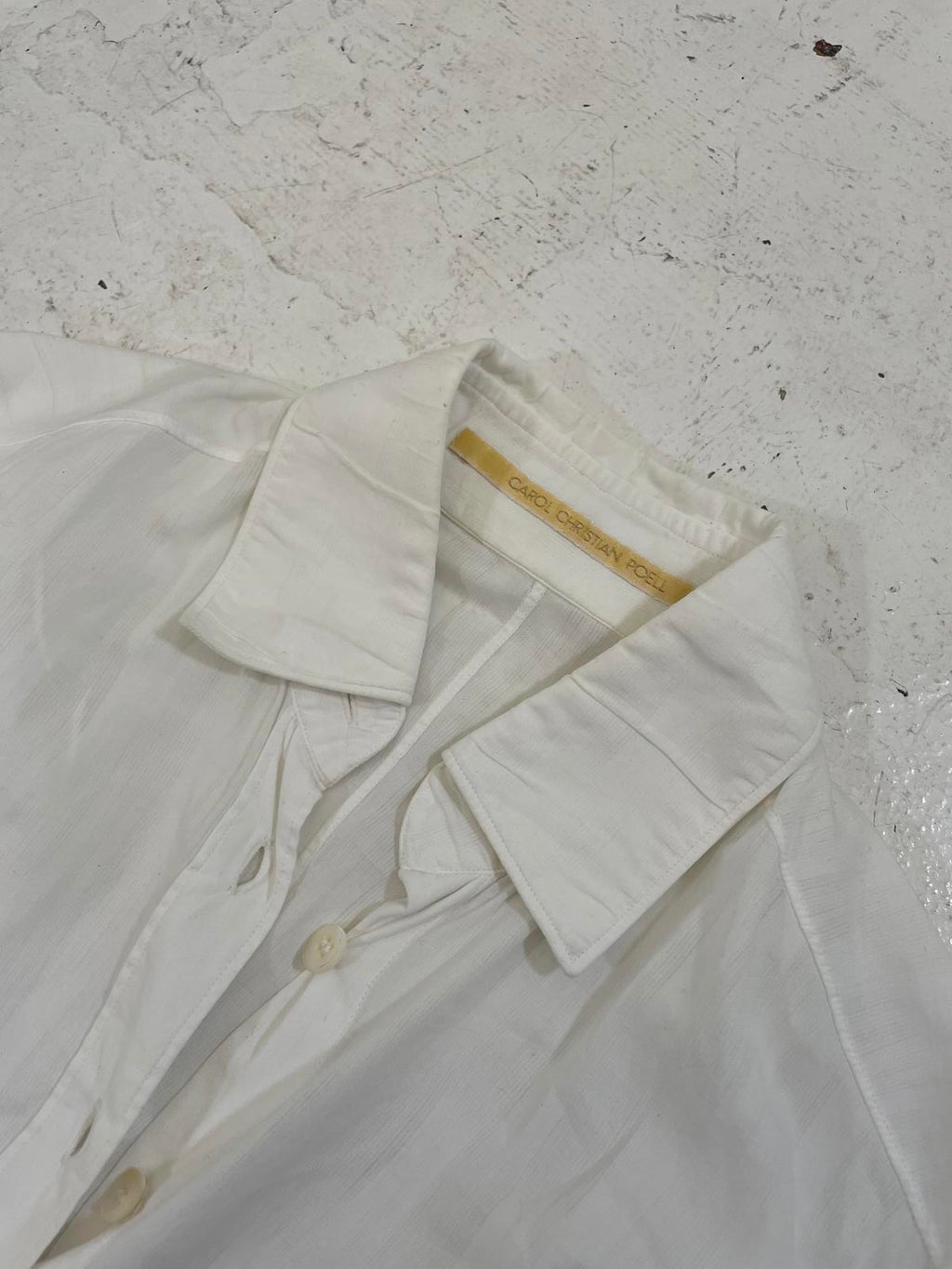 Carol Christian Poell Stripped See-though Button up