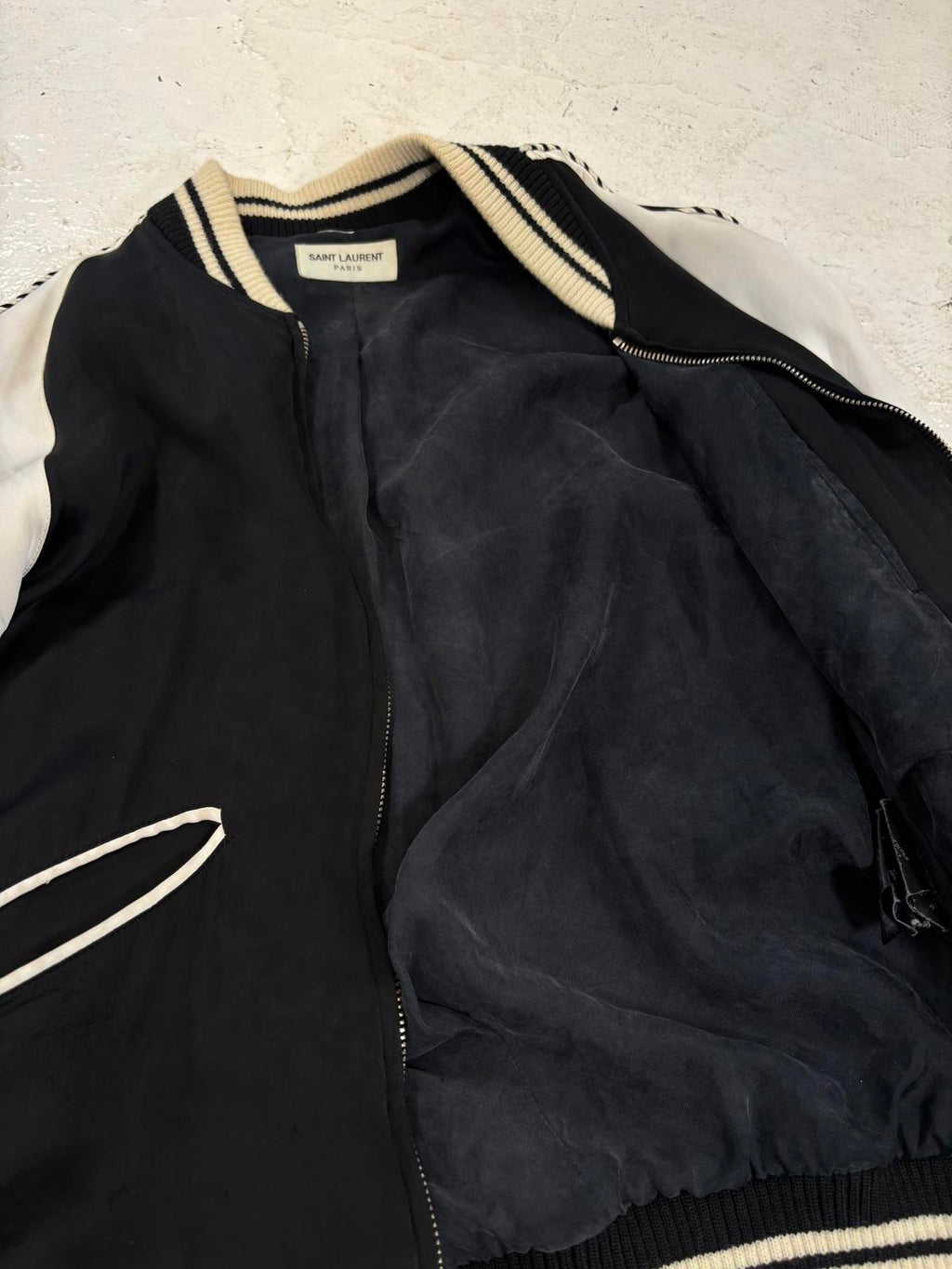 Saint Laurent Paris Blood Luster Silk Jacket