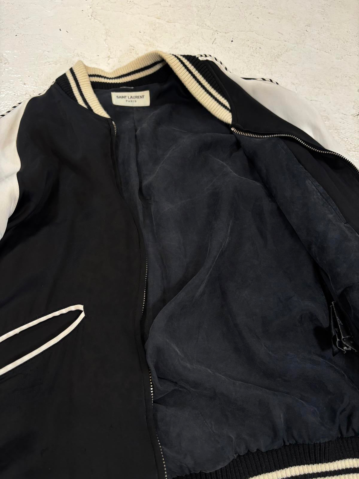 Saint Laurent Paris Blood Luster Silk Jacket