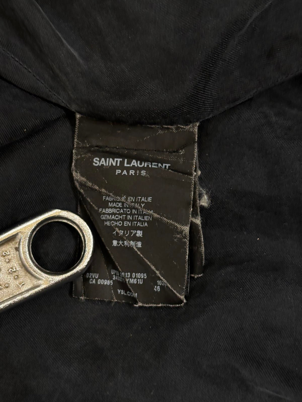 Saint Laurent Paris Blood Luster Silk Jacket