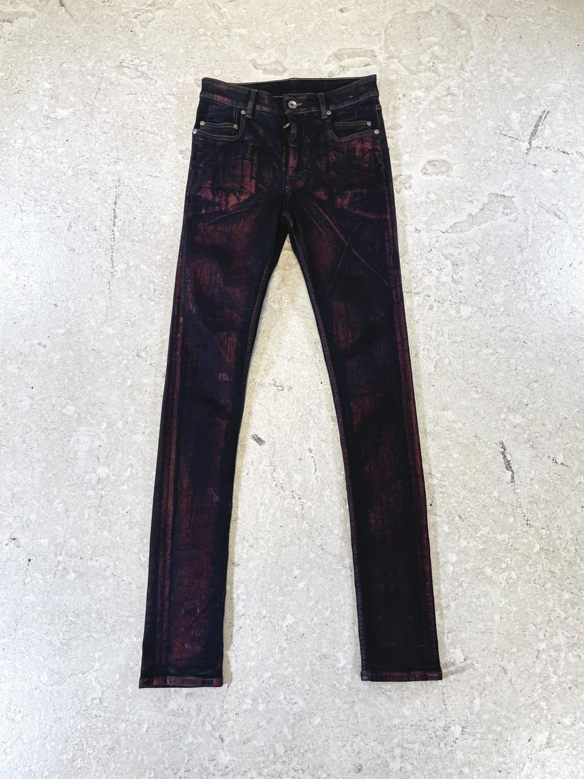 Rick Owens Foil Wax Bruise Denim