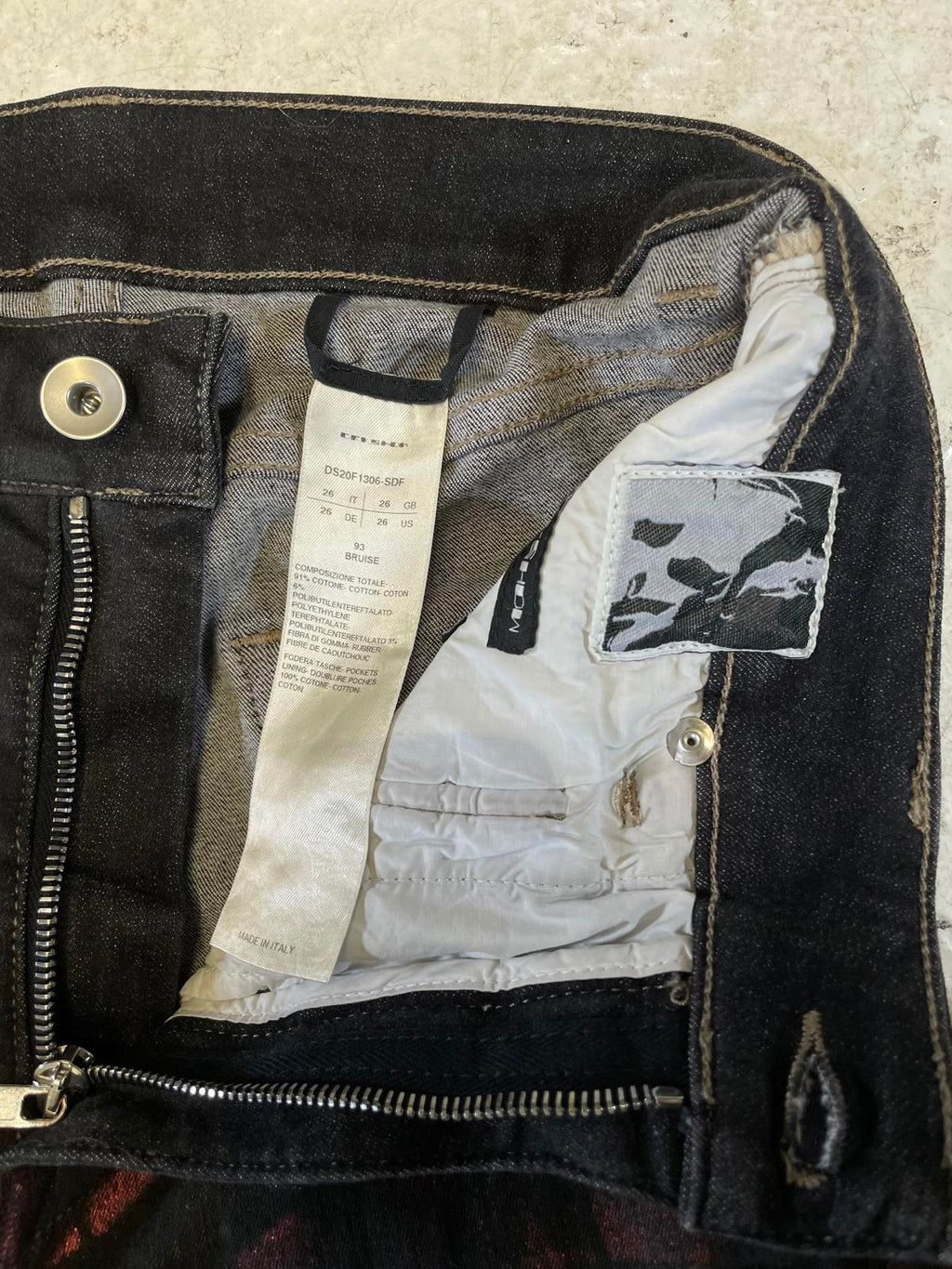 Rick Owens Foil Wax Bruise Denim