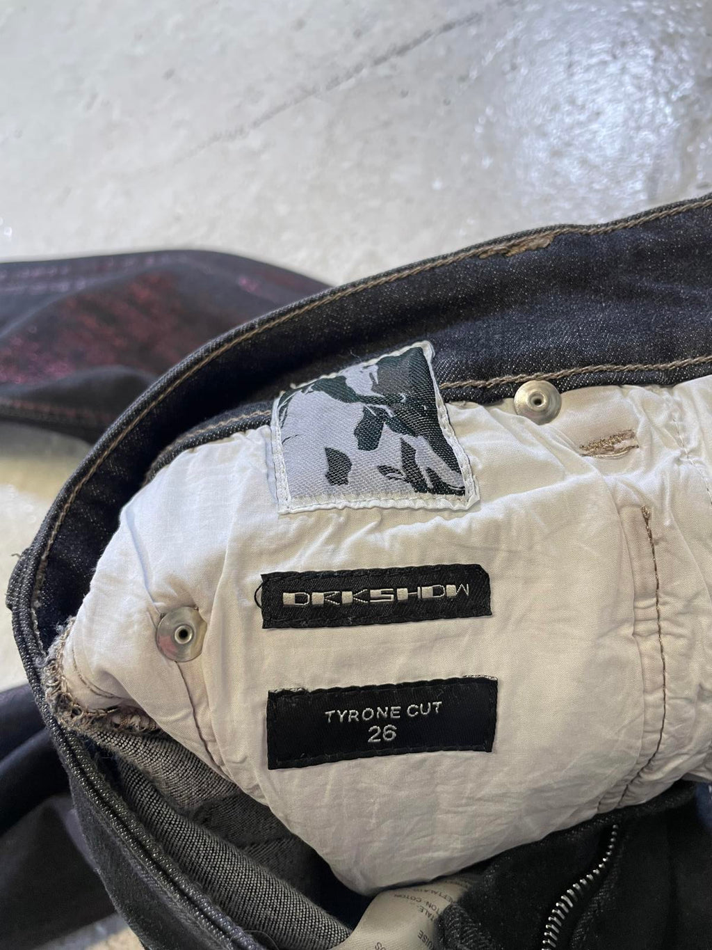 Rick Owens Foil Wax Bruise Denim