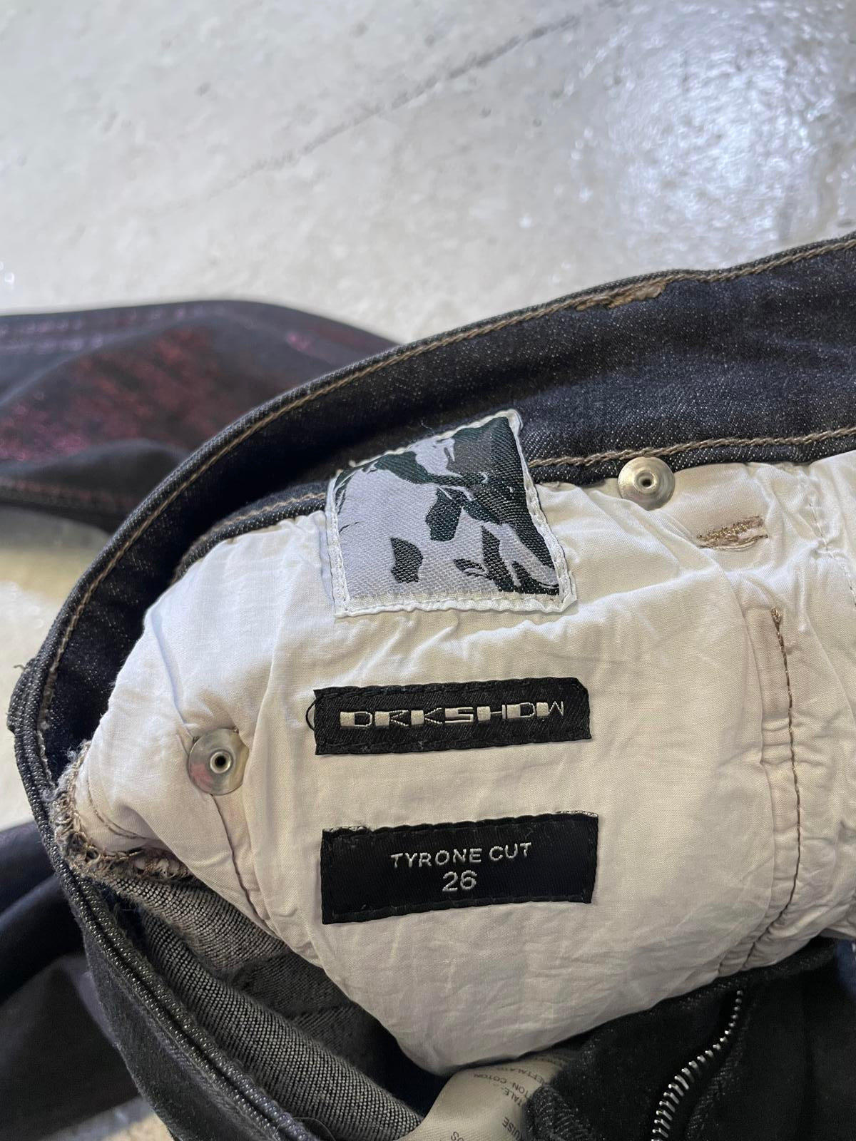 Rick Owens Foil Wax Bruise Denim