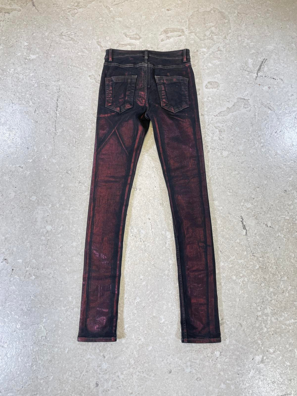 Rick Owens Foil Wax Bruise Denim