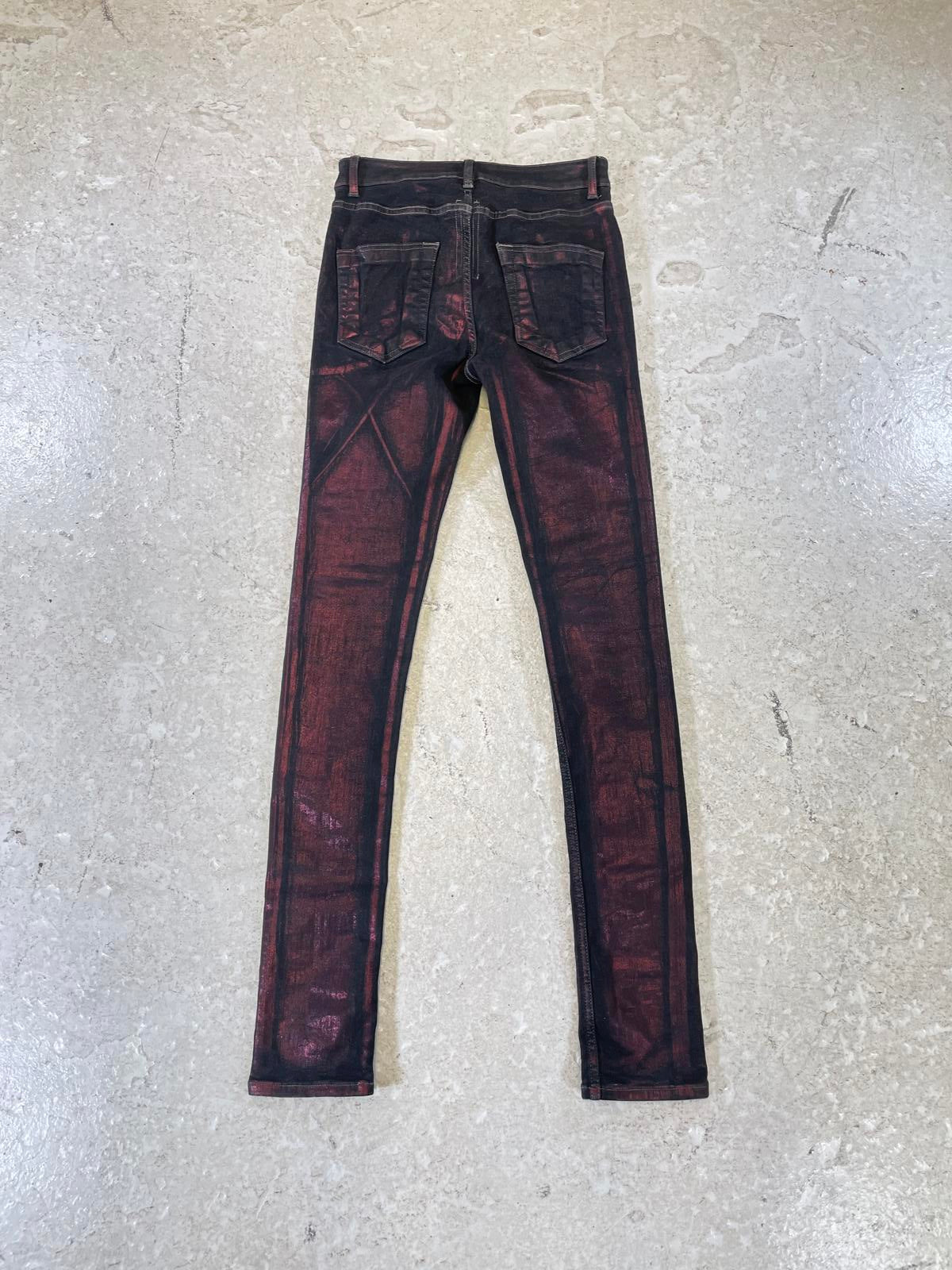 Rick Owens Foil Wax Bruise Denim