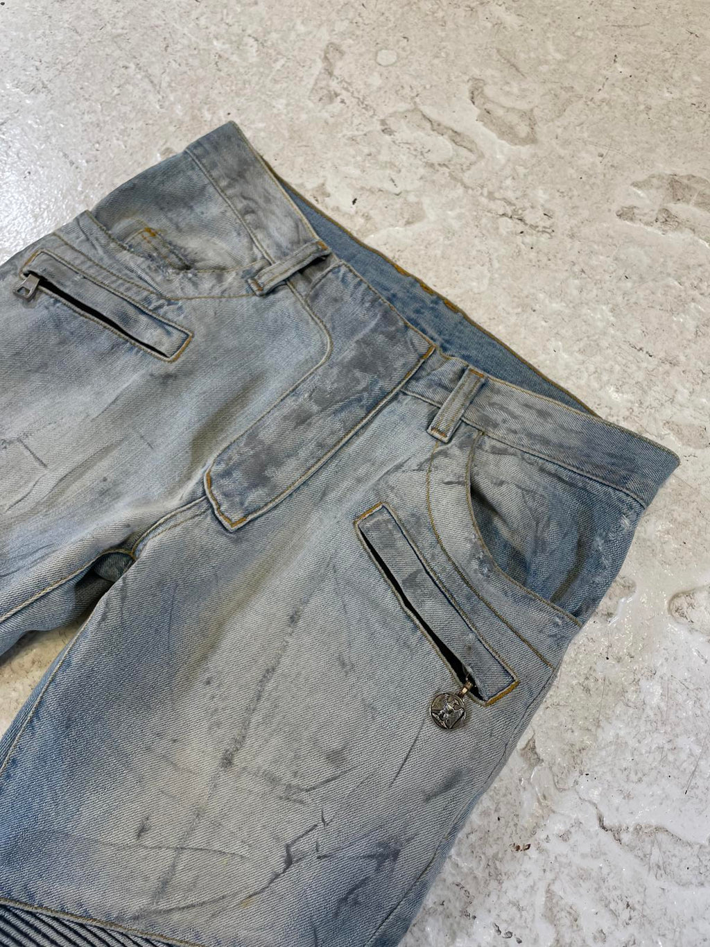 Balmain Eagle Coin Denim