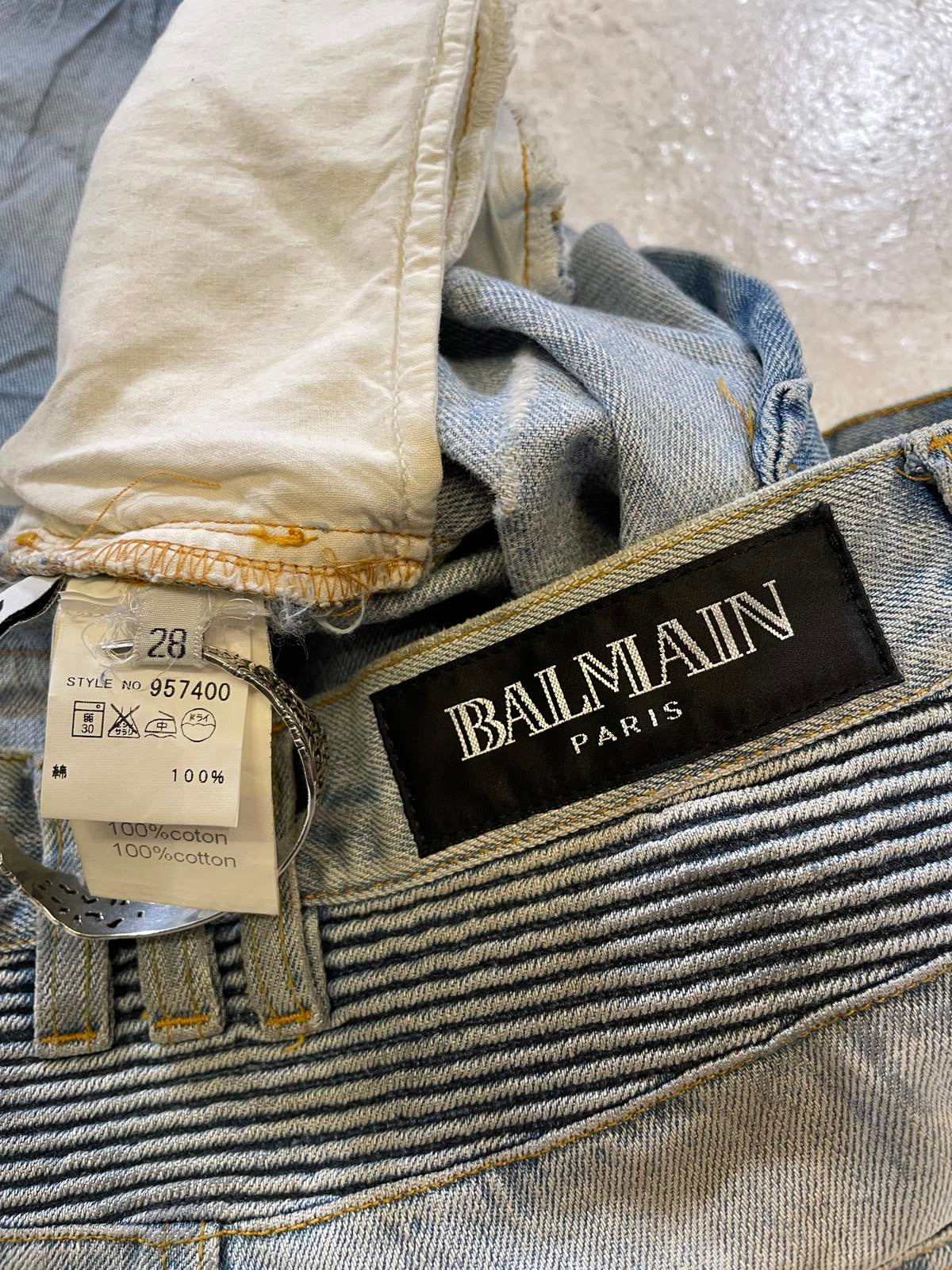 Balmain Eagle Coin Denim