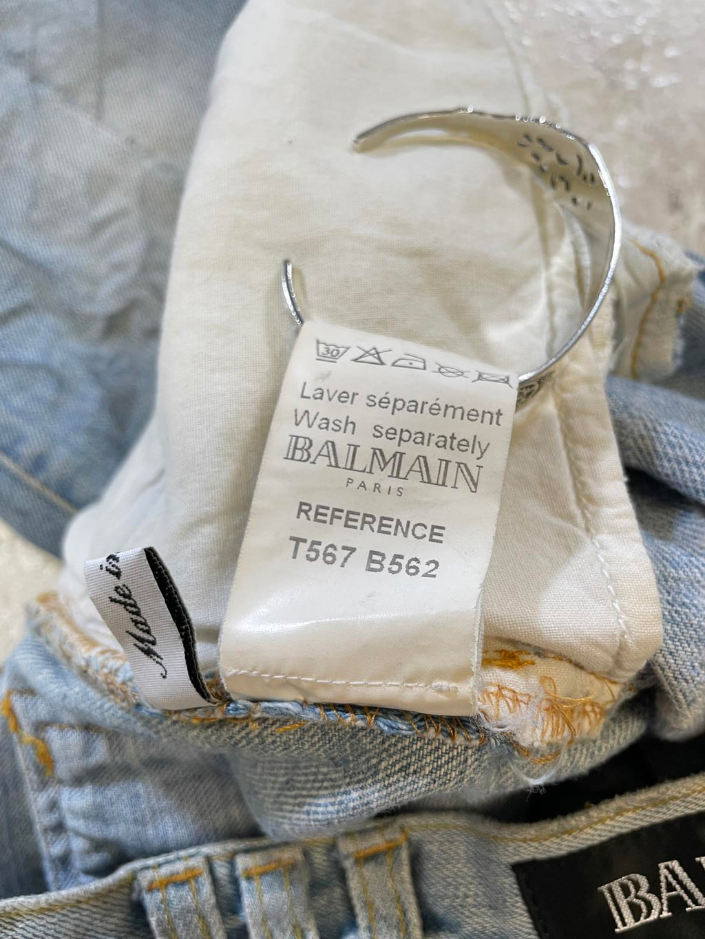 Balmain Eagle Coin Denim