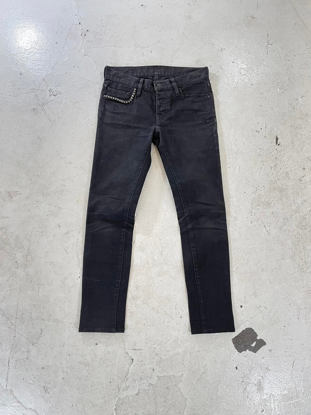 Hysteric Glamour Studded Waxed Denim