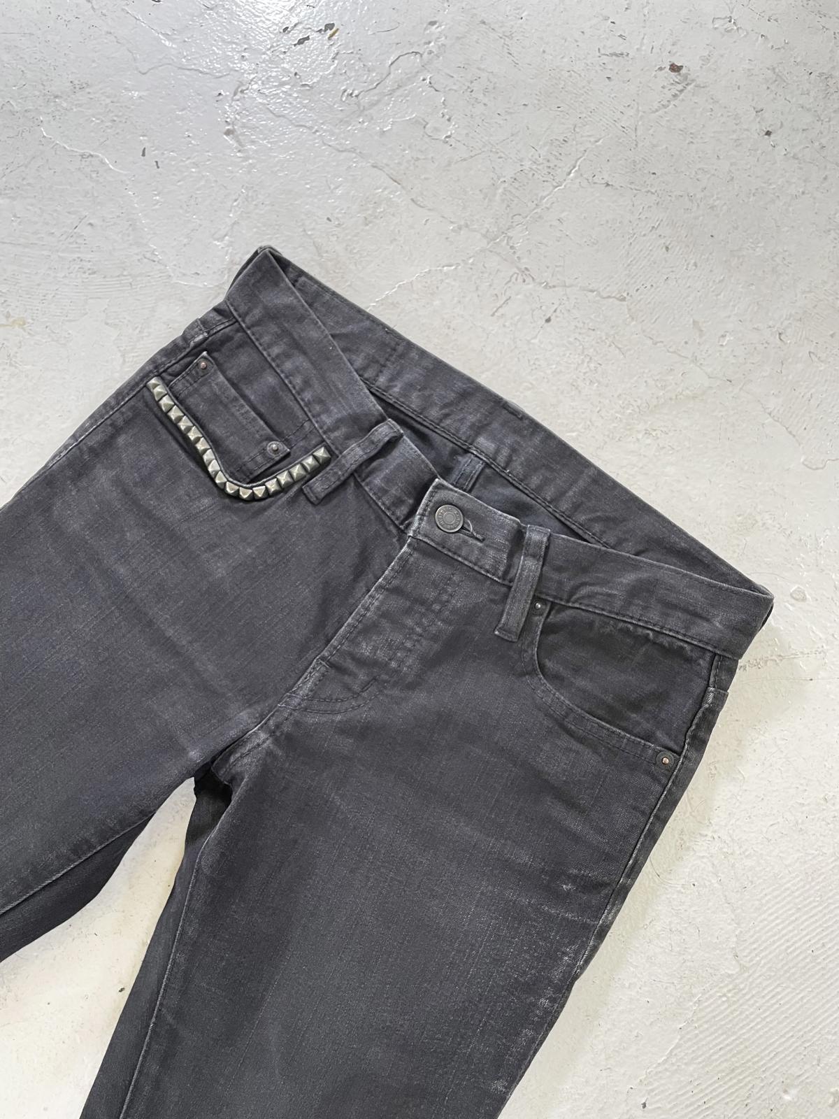 Hysteric Glamour Studded Waxed Denim