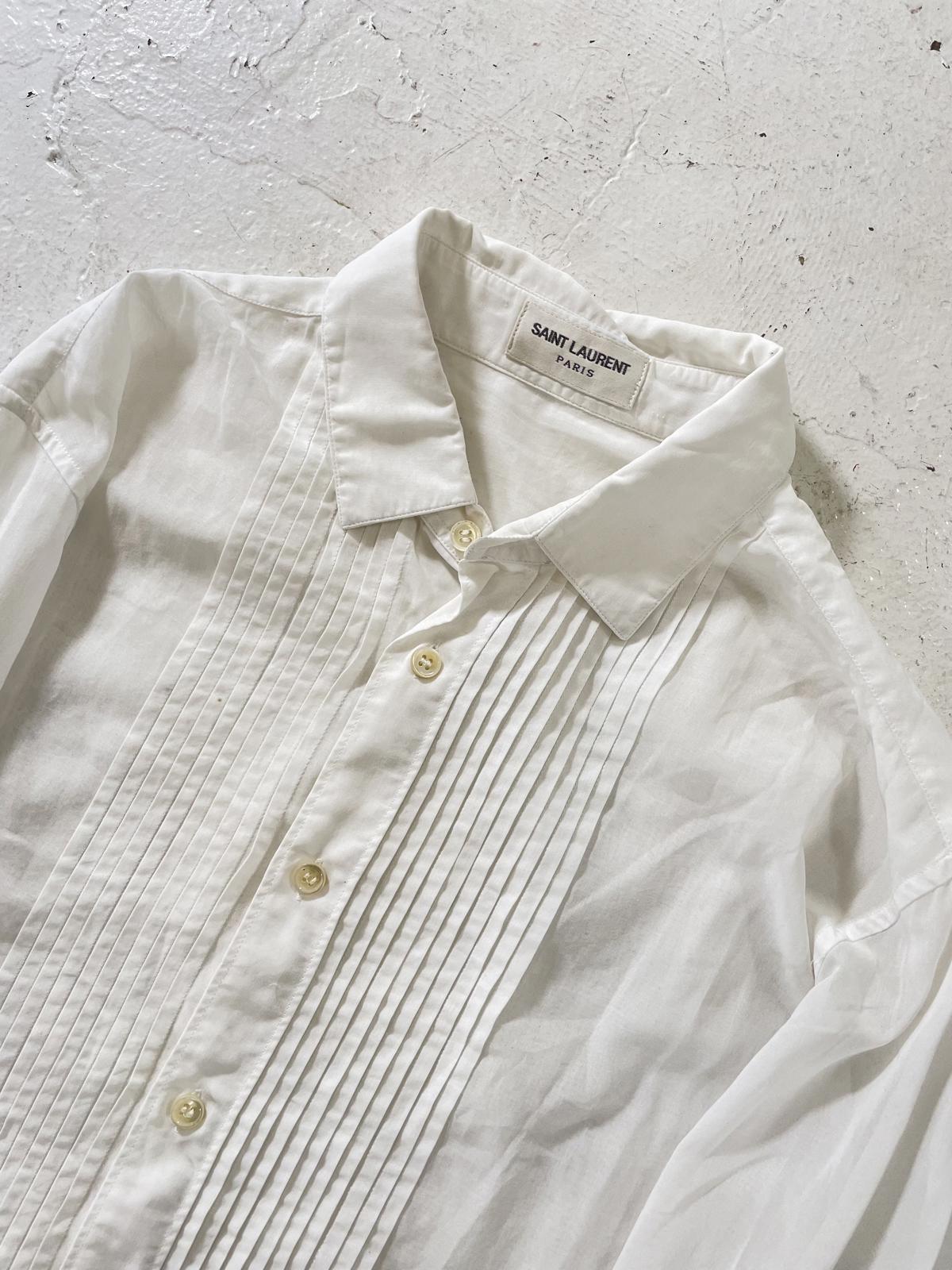 Saint Laurent Pleated Button Up Shirt