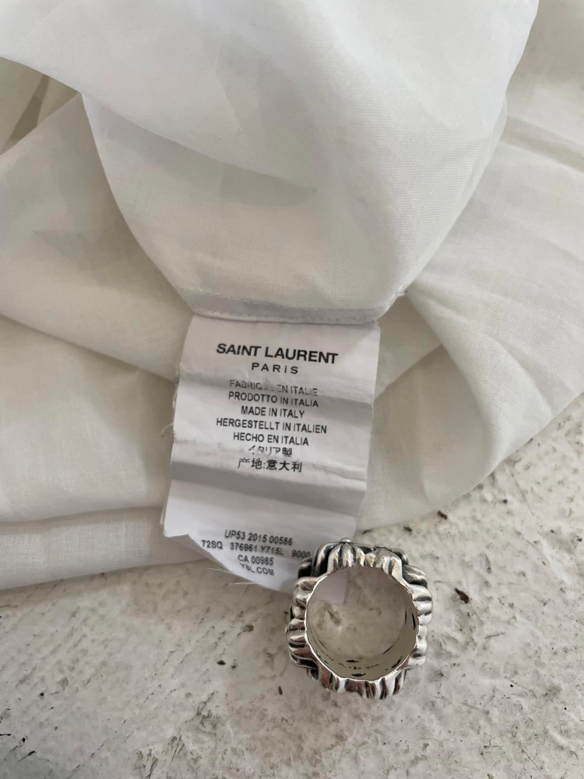 Saint Laurent Pleated Button Up Shirt