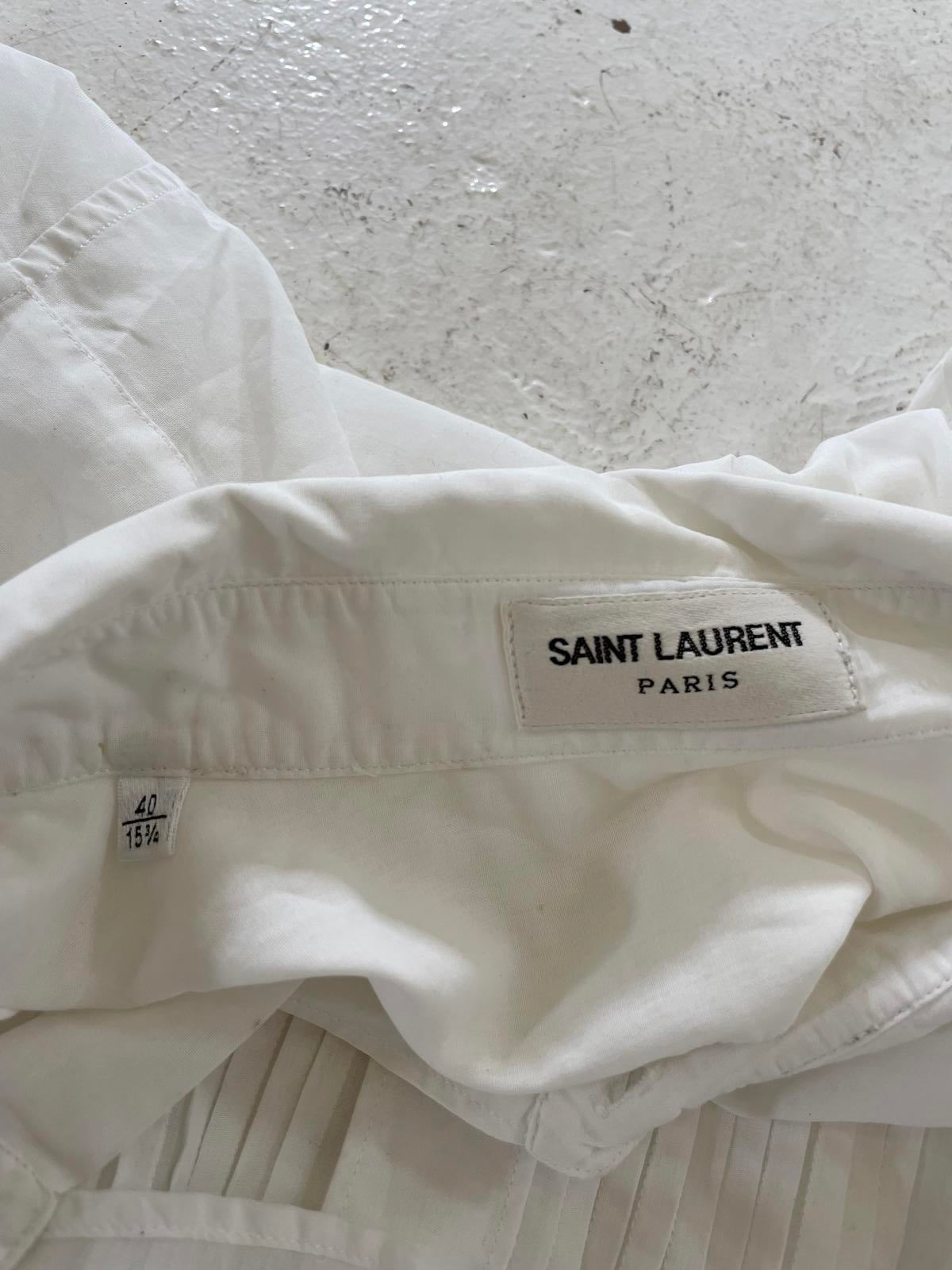 Saint Laurent Pleated Button Up Shirt