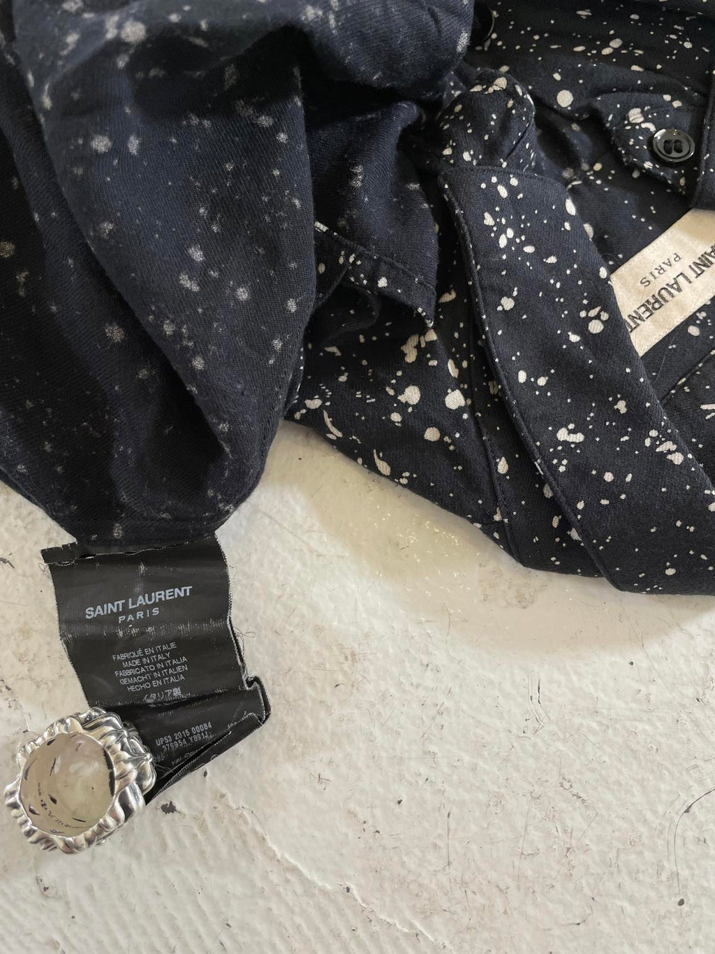 Saint Laurent 2015 Bleach Spotted Button up