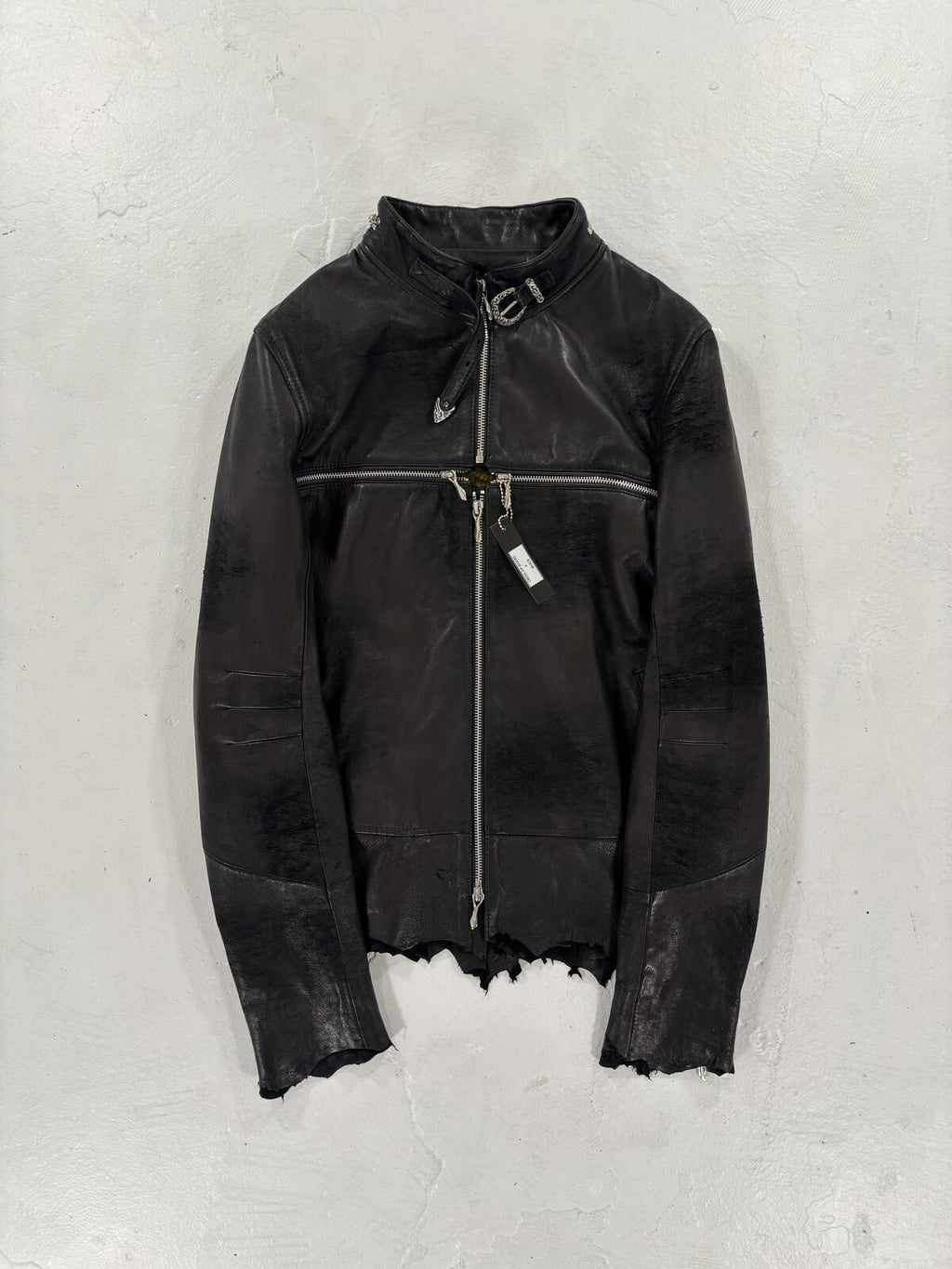 14th Addiction Leather Cross-Zip