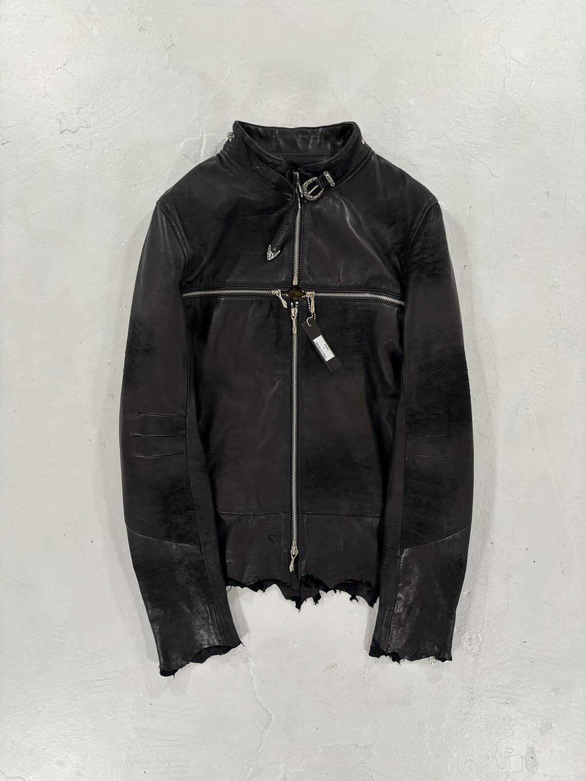 14th Addiction Leather Cross-Zip