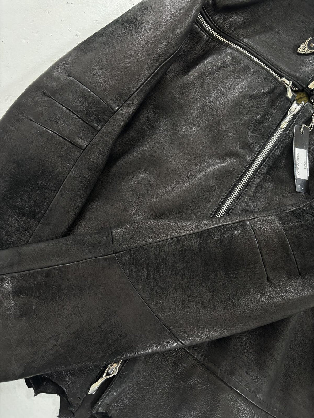 14th Addiction Leather Cross-Zip