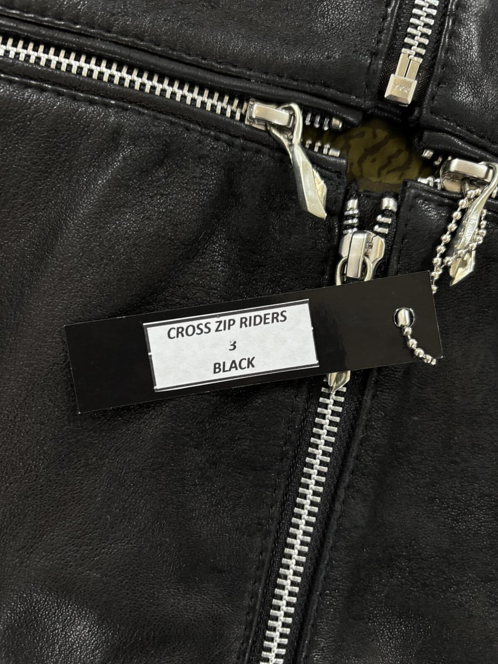 14th Addiction Leather Cross-Zip