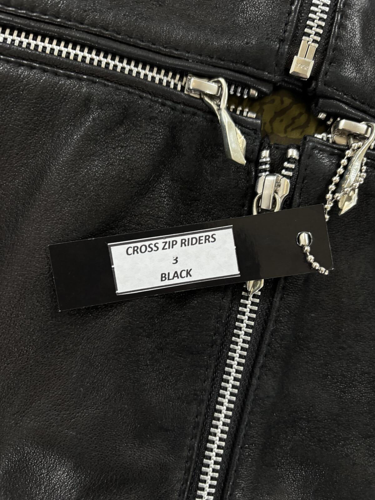 14th Addiction Leather Cross-Zip