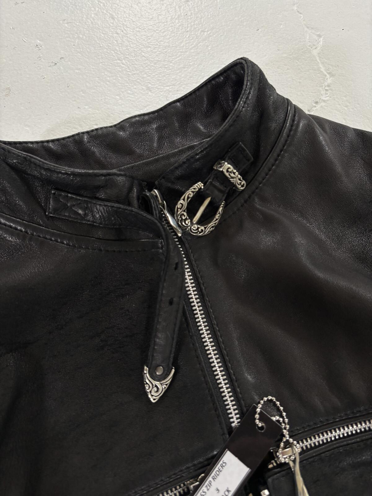 14th Addiction Leather Cross-Zip