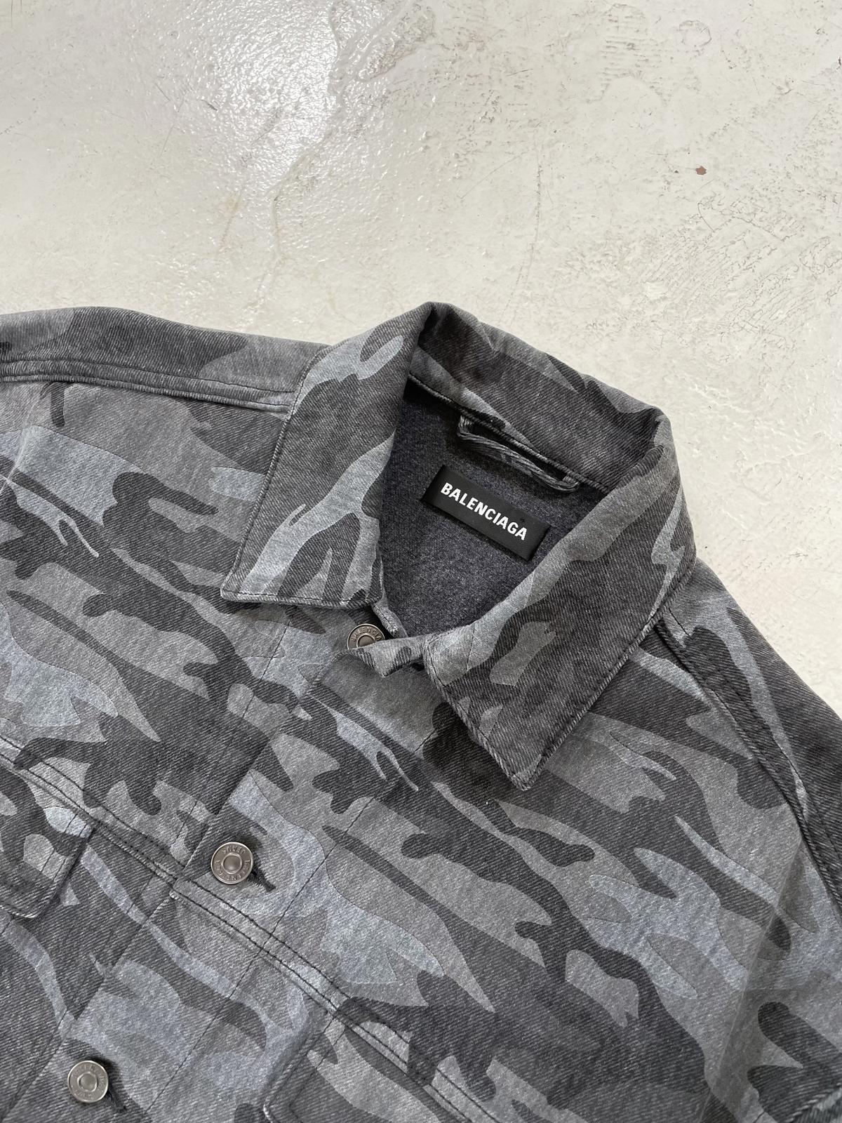 Balenciaga camo denim jacket