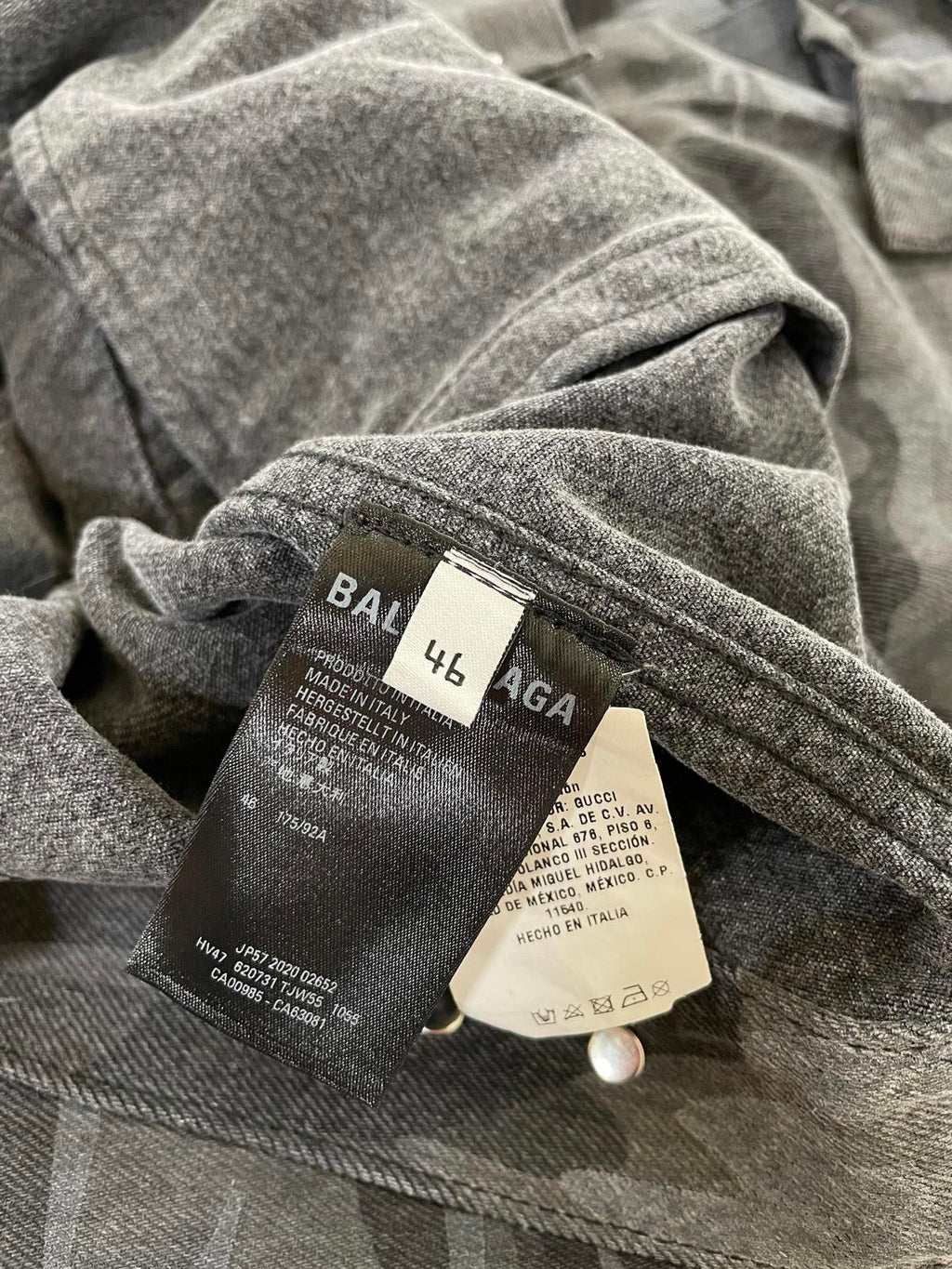 Balenciaga camo denim jacket