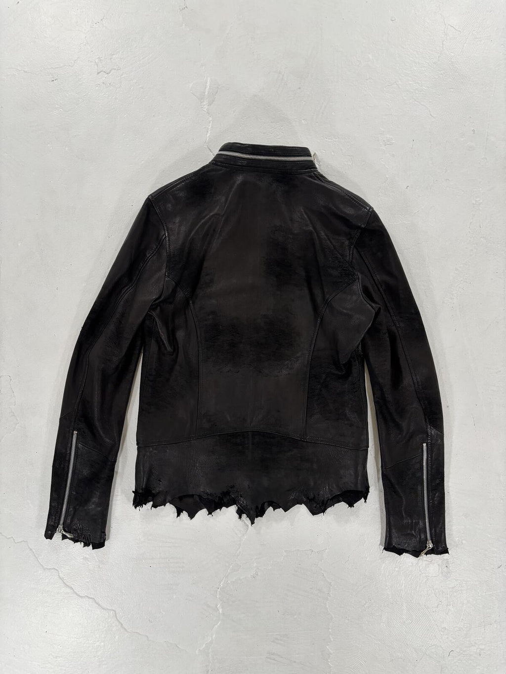 14th Addiction Leather Cross-Zip