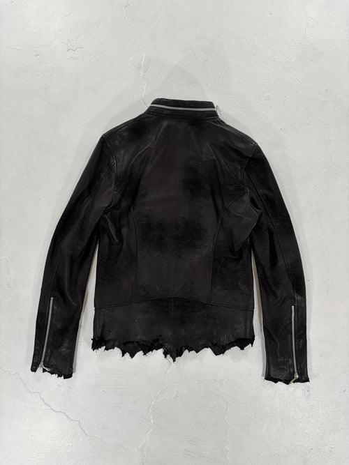 14th Addiction Leather Cross-Zip