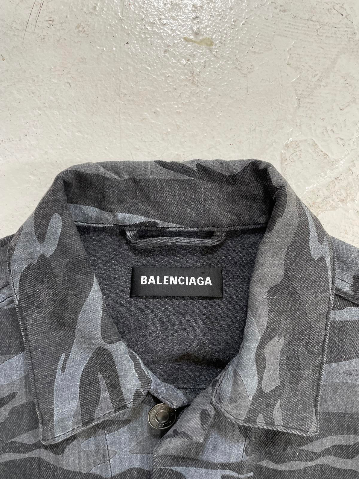Balenciaga camo denim jacket