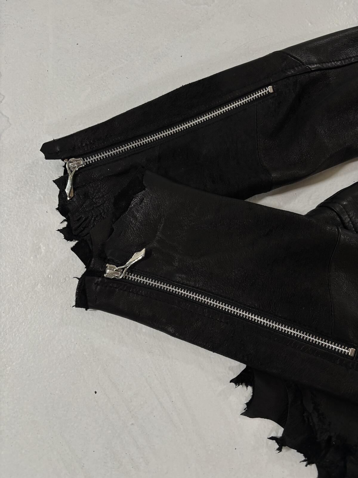 14th Addiction Leather Cross-Zip