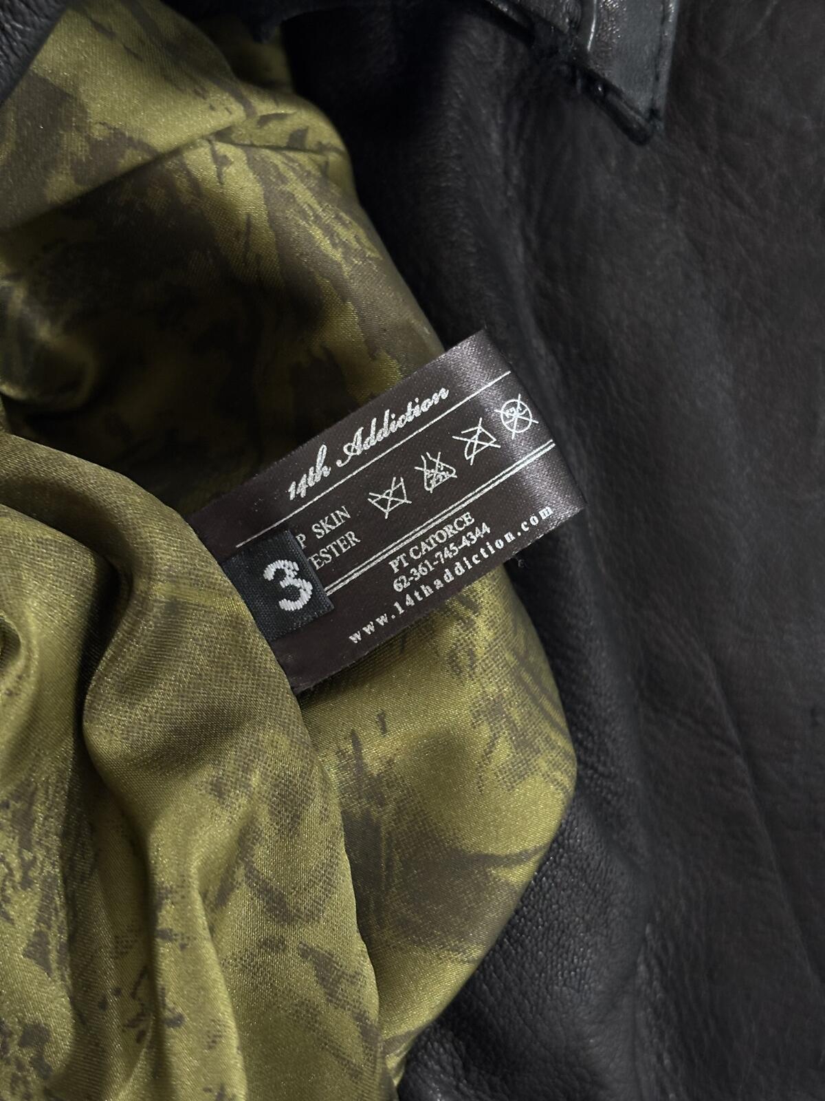 14th Addiction Leather Cross-Zip