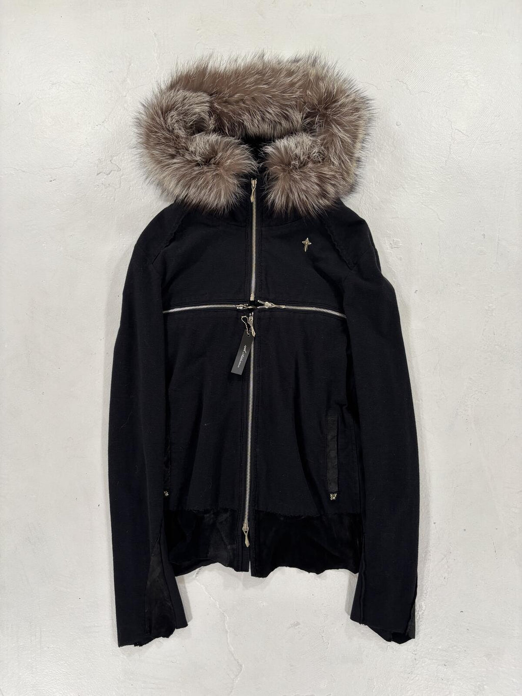 14th Addiction Black Fur Terry Hoodie