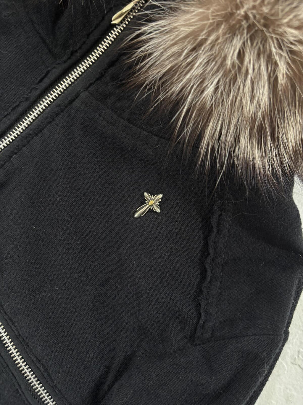 14th Addiction Black Fur Terry Hoodie