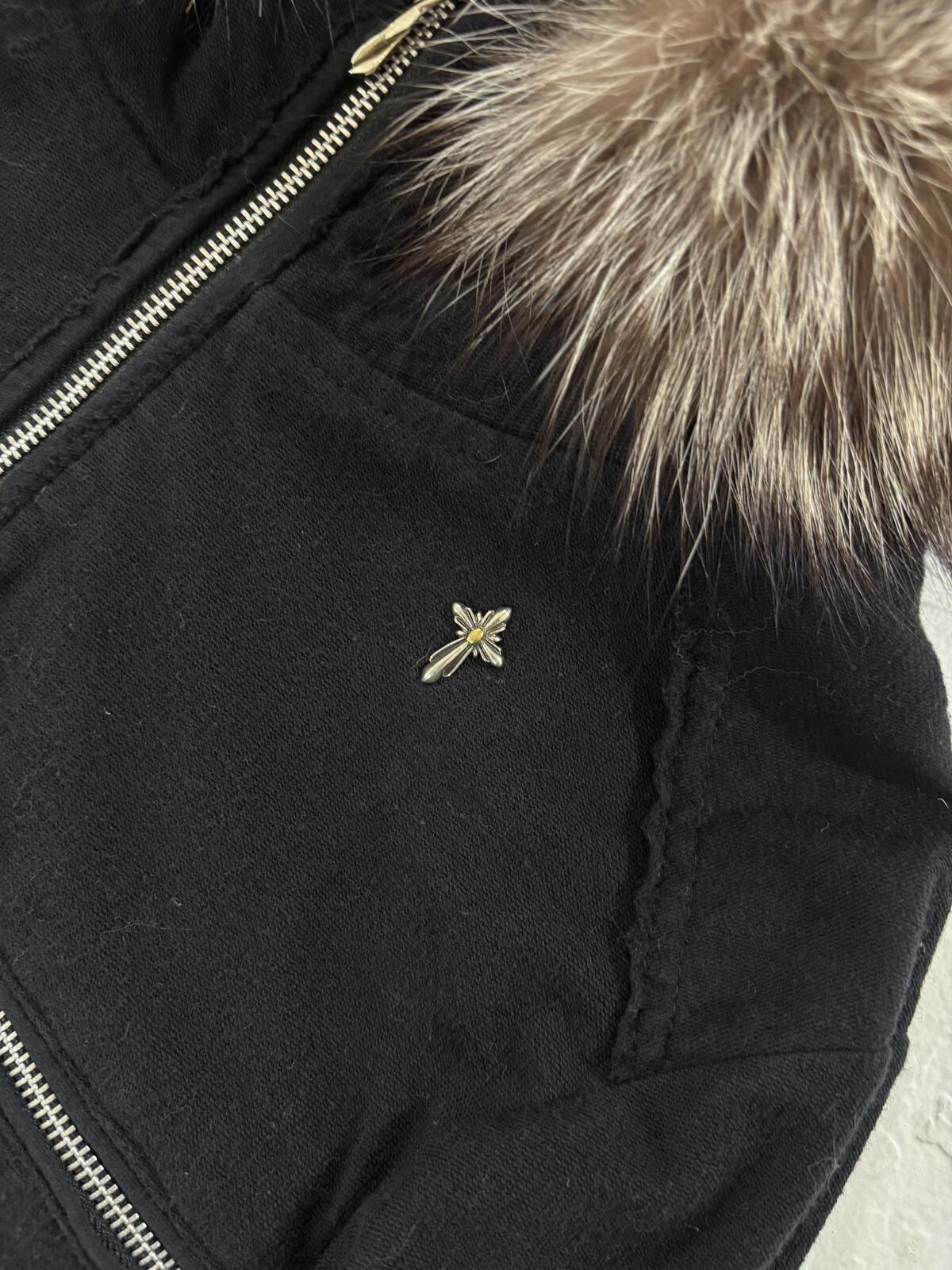 14th Addiction Black Fur Terry Hoodie