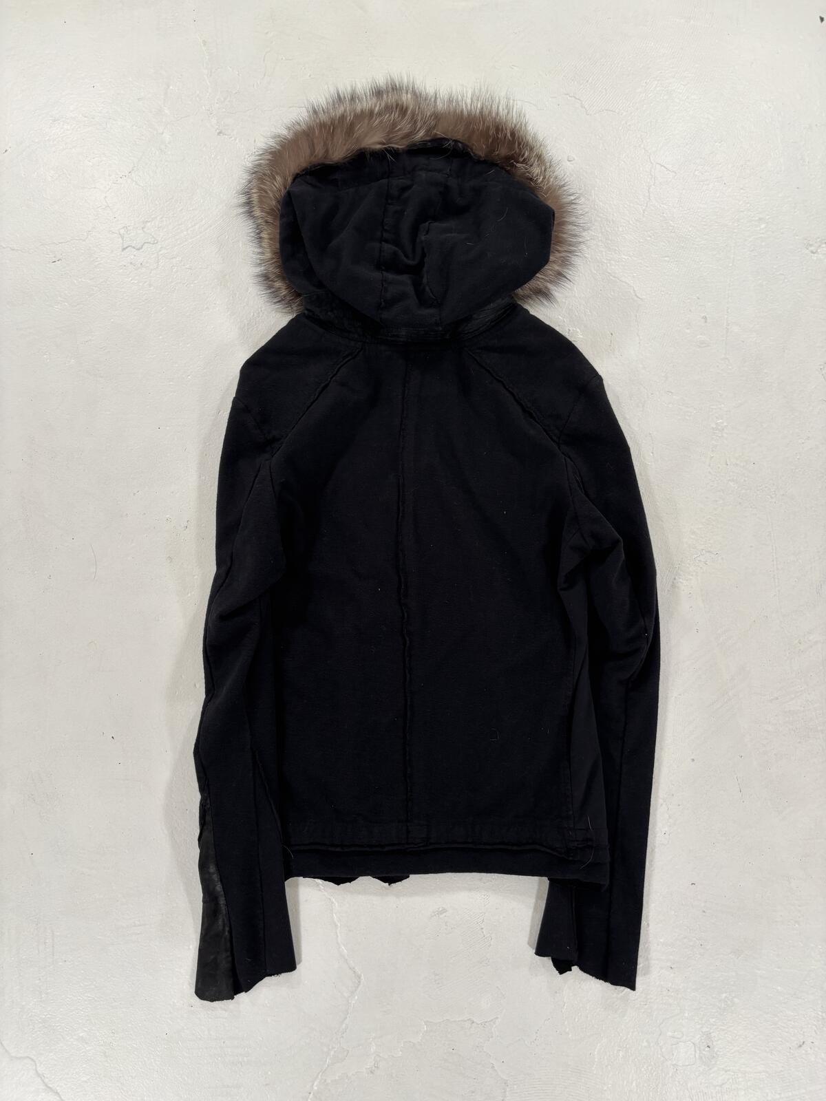 14th Addiction Black Fur Terry Hoodie