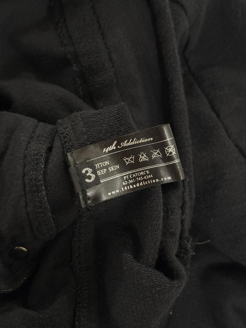 14th Addiction Black Fur Terry Hoodie