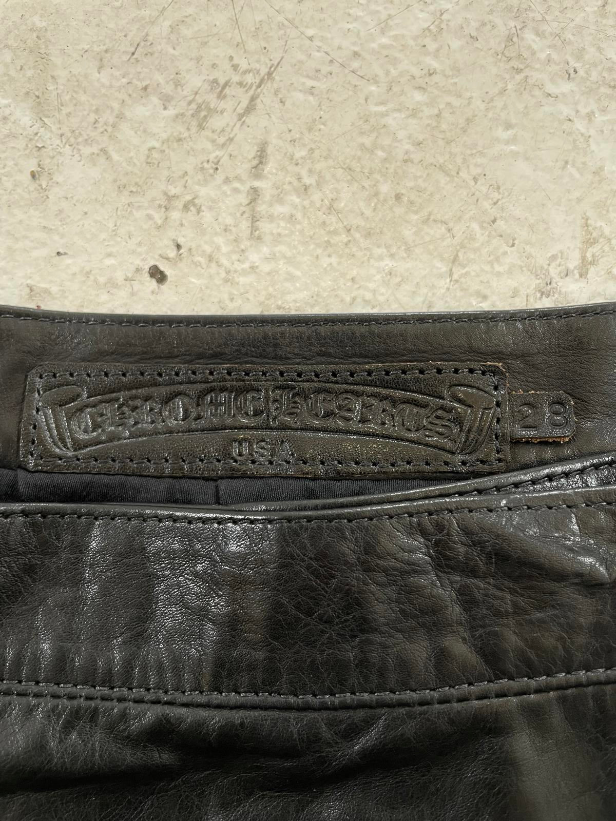 Chrome Hearts Leather Wrap Skirt