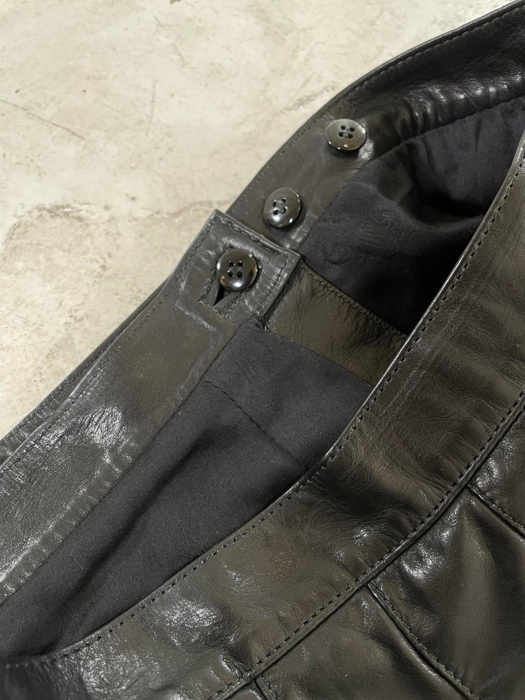 Chrome Hearts Leather Wrap Skirt