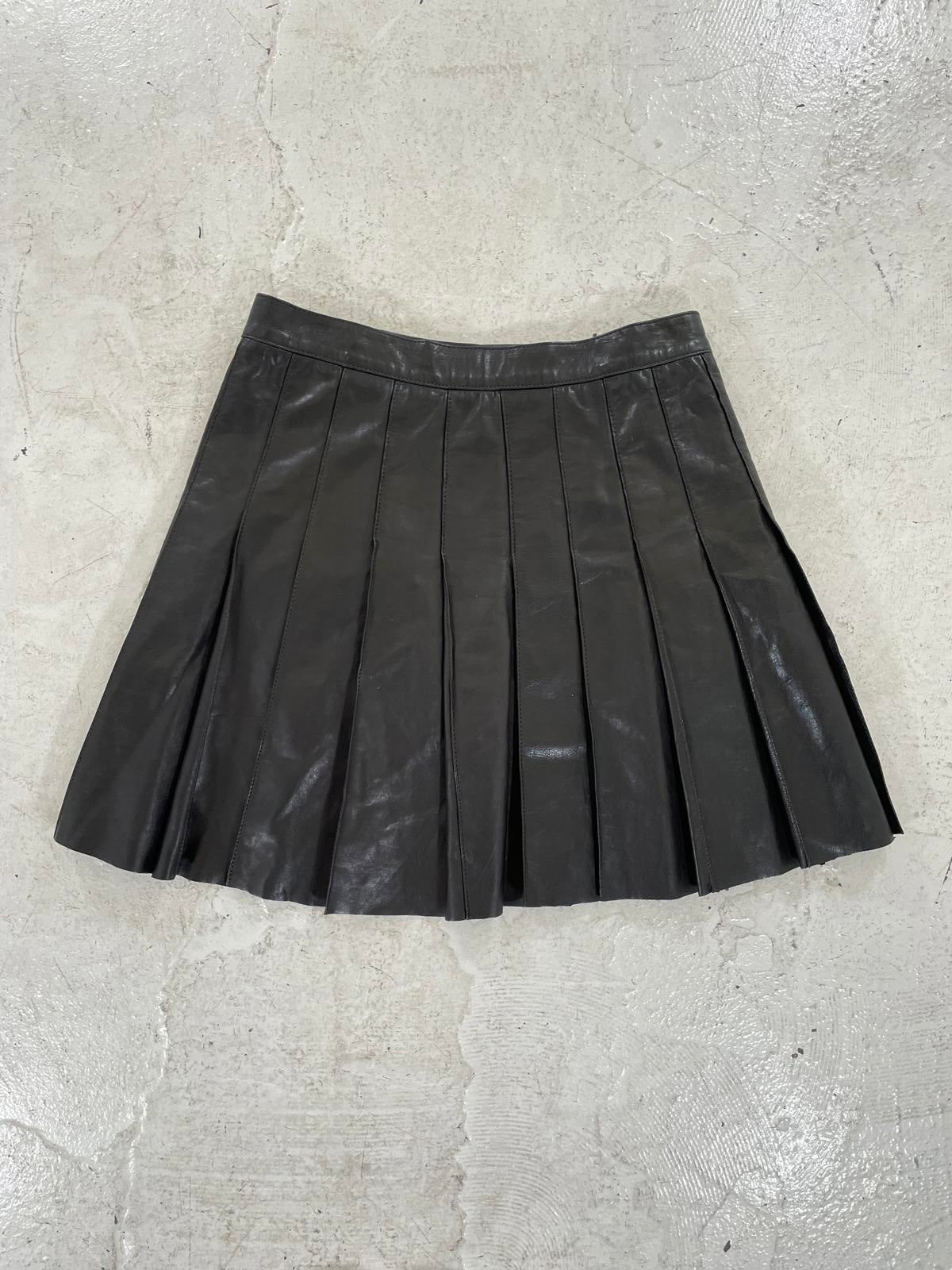Chrome Hearts Leather Wrap Skirt