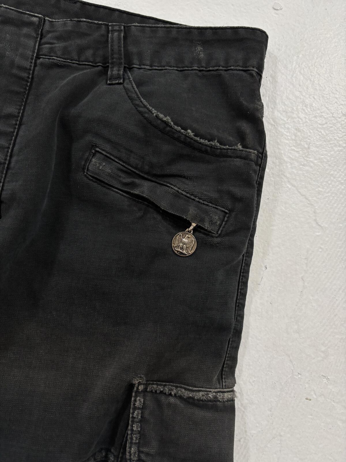 Balmain Eagle Coin Biker Cargo Pants