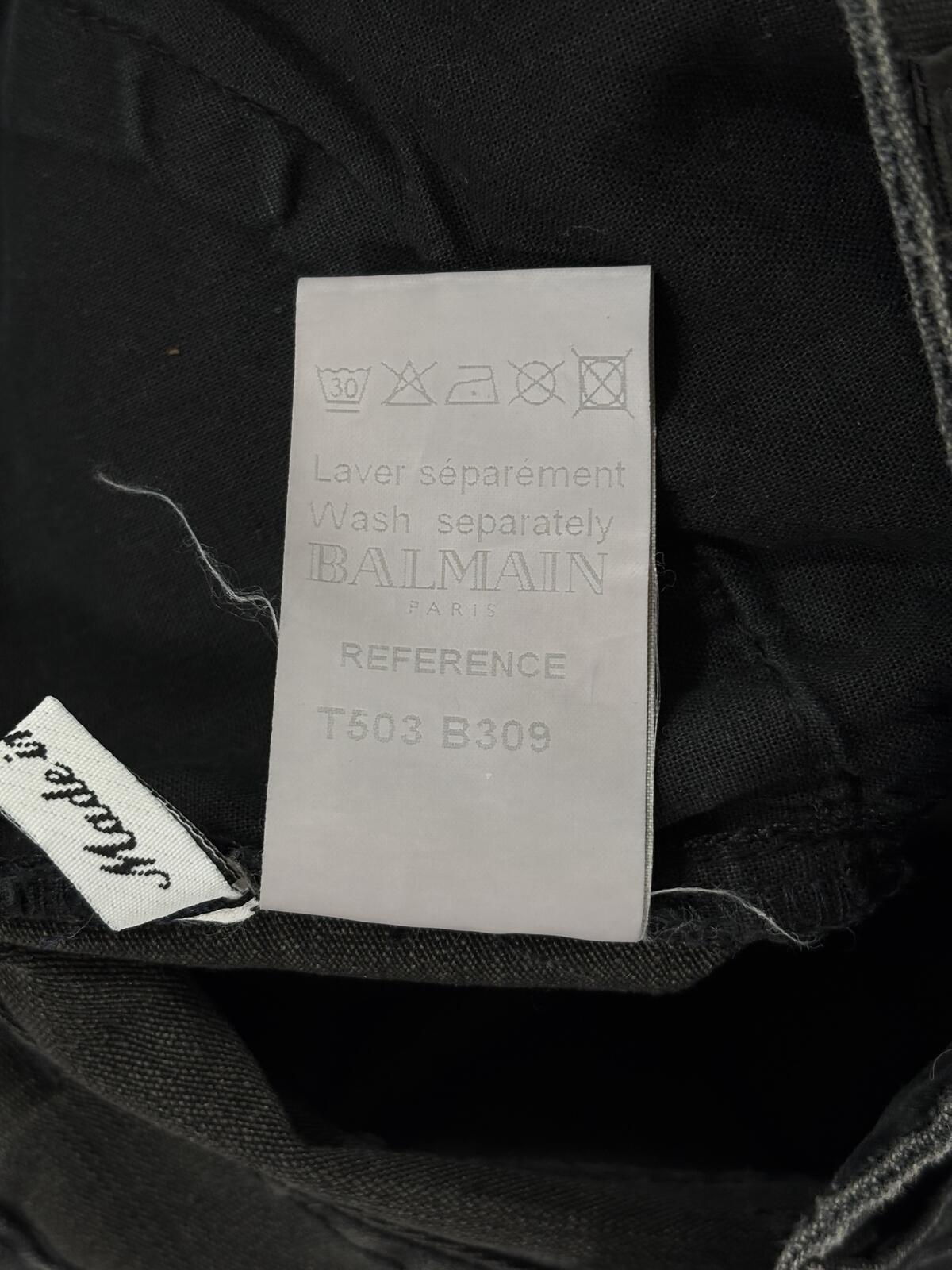 Balmain Eagle Coin Biker Cargo Pants
