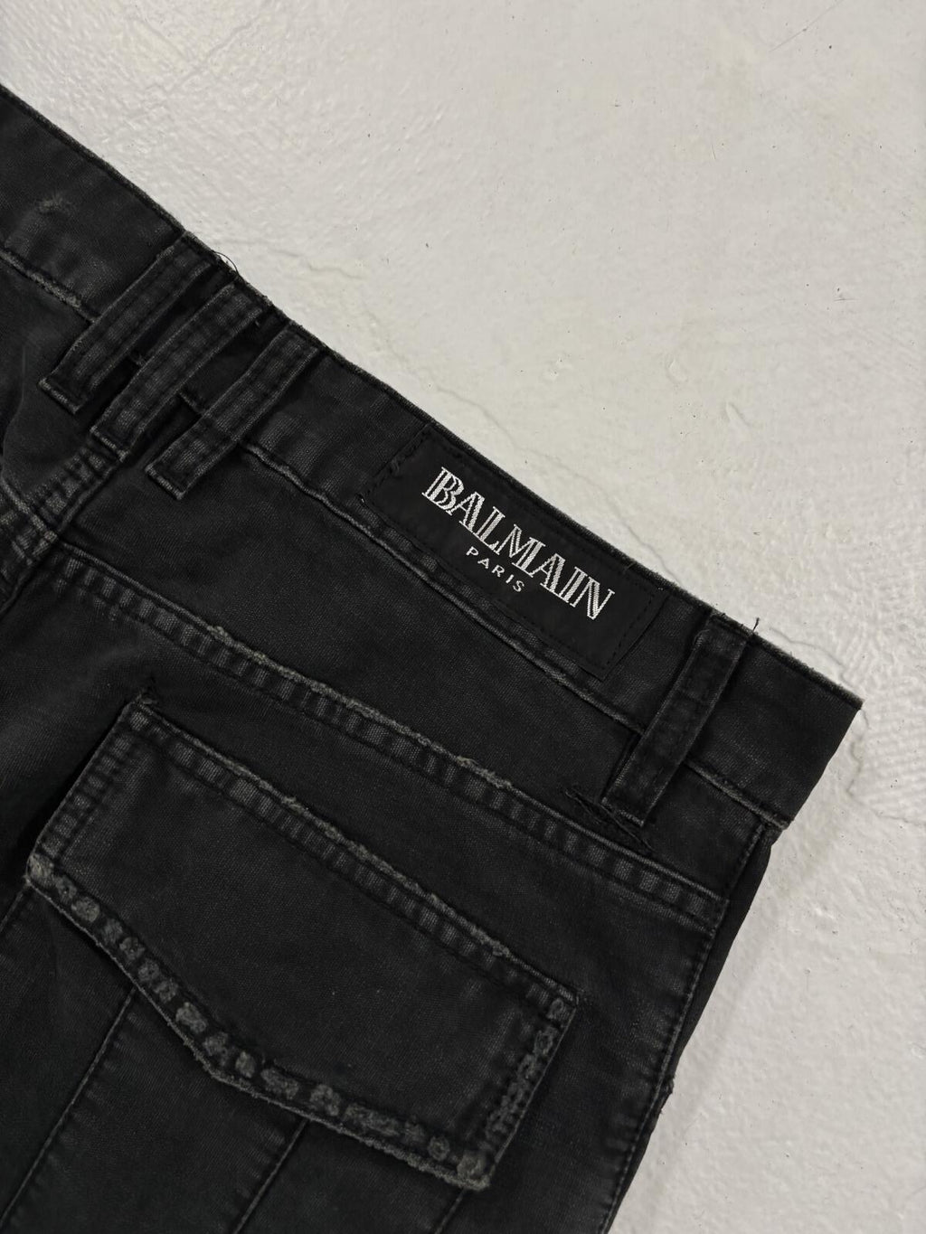 Balmain Eagle Coin Biker Cargo Pants