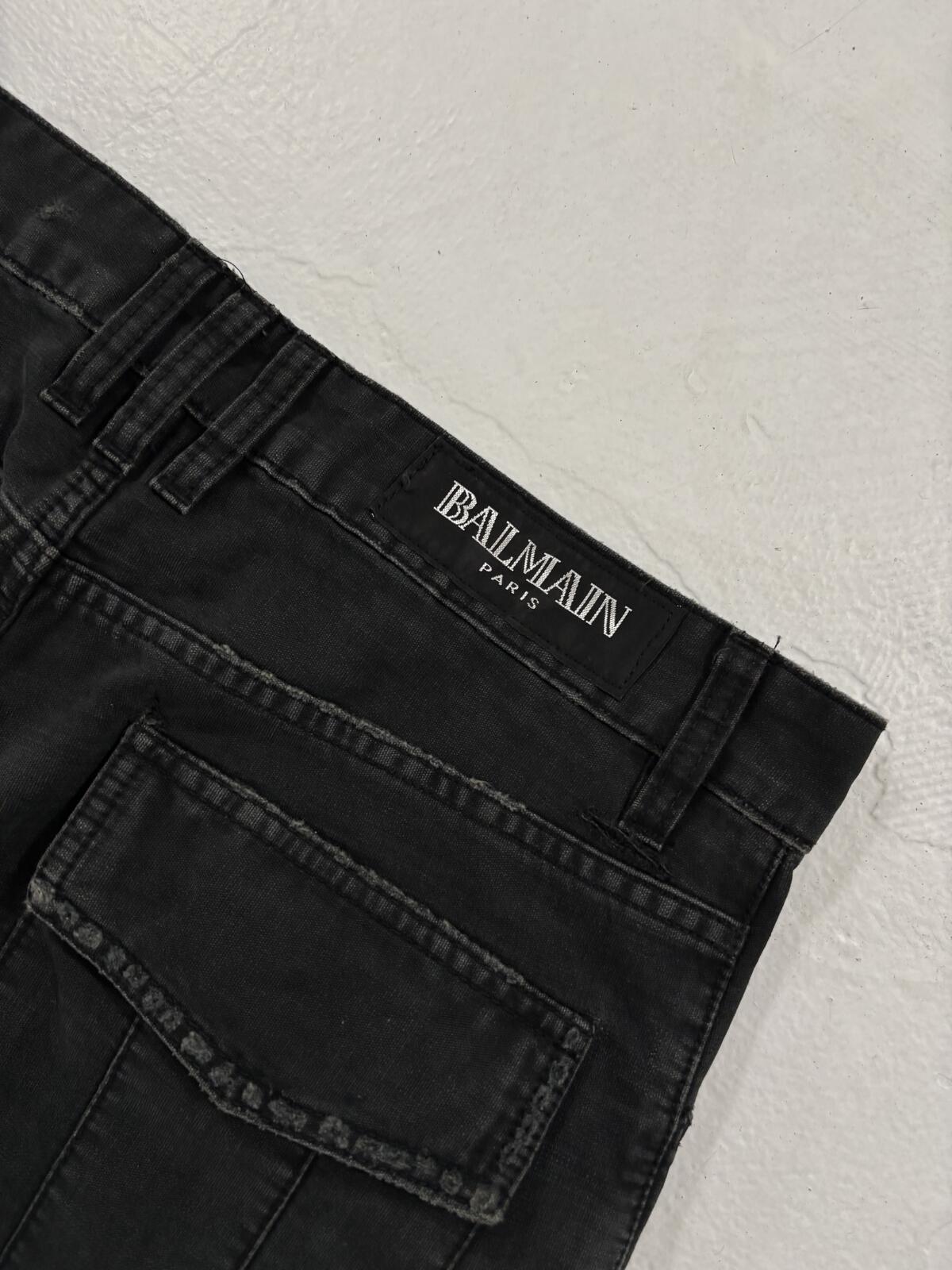 Balmain Eagle Coin Biker Cargo Pants